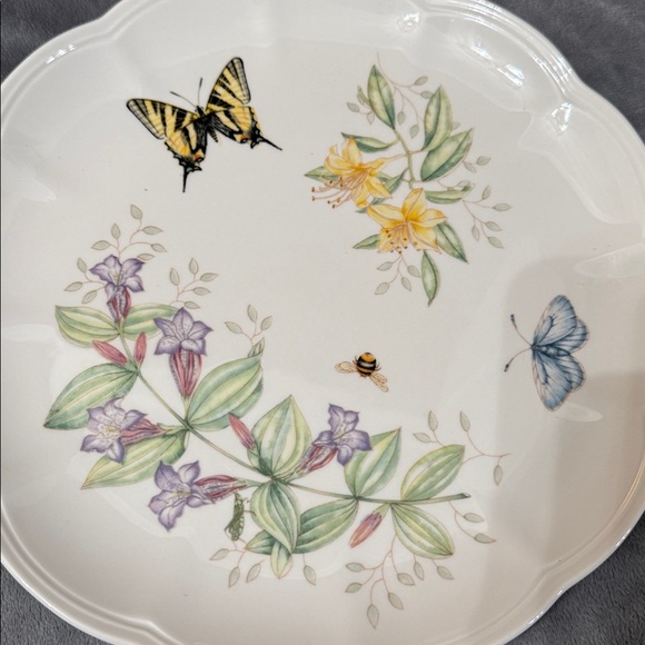 Lenox Butterfly Meadow Set of 3 Swallowtail Dinner Plates 10 7/8” Garden Motif - Picture 6 of 10